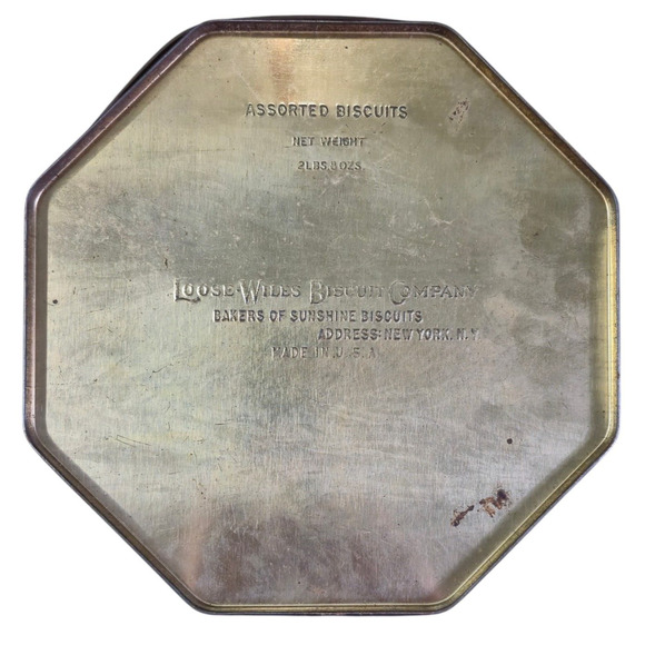 RARE Loose-Wiles Tin 1939 New York Worlds Fair Tin w Handle Vintage Collectible - Picture 12 of 16